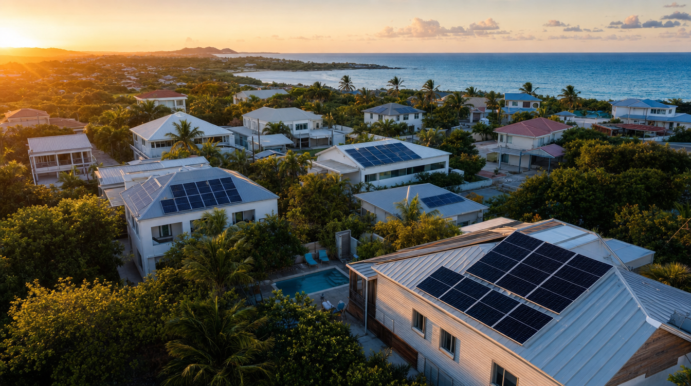 Maison caribéenne autonome en énergie solaire