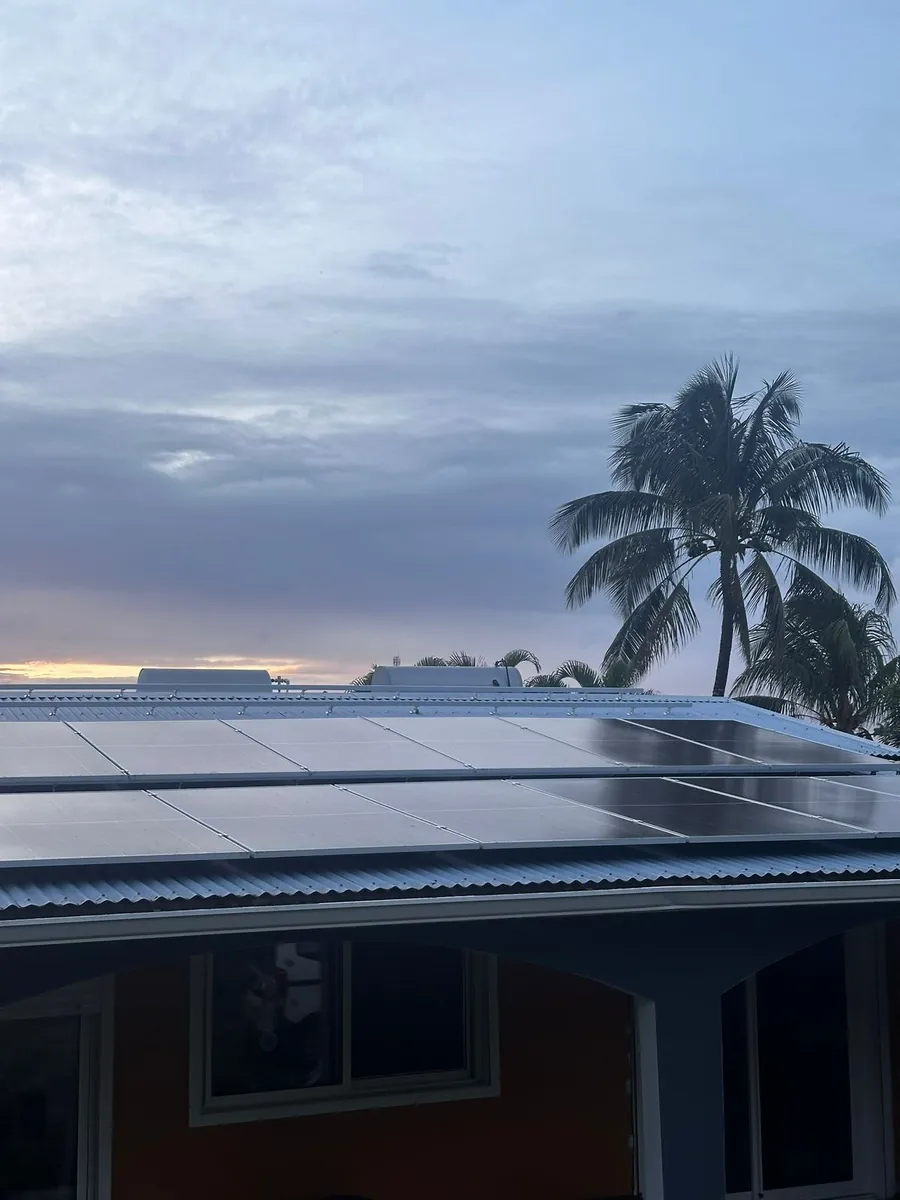 Vue drone chantier solaire Saint-François Guadeloupe